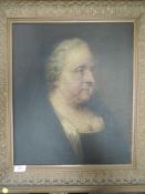 An oil painting, portrait study, Victorian lady, 44 x 37cm, plus frame