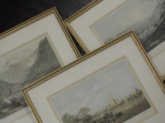 Five engravings, Lakes landscapes, each 17 x 23, plus frame and glazed