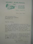 An early and personal Alfred Wainwright typed letter, signed A Wainwright, on Henry Marshall