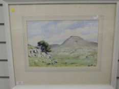 A watercolour, Henry W Bracken, Pen -y -ghent, signed, 25 x 36cm, plus frame and glazed