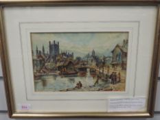 Two watercolours, attributed to Josiah Wood Whymper, Chester scenes C19th, one initialled JWW, 15