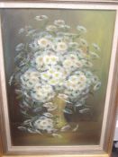 An oil painting, Janey Lee, still life, signed, 75 x 50cm, plus frame