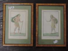 A pair of engravings, after Claude Lois Desrais, Habitant and Femme de la Californie, each 18 x