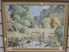 An oil painting on board, I Christopherson, River Dee, signed, and attributed verso, 34 x 44cm, plus
