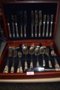 A cased canteen of cutlery by Community