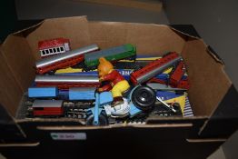 A small collection of Lone Star Treble-0-Lectric Track, Rolling Stock and a BR D5900 Locomotive