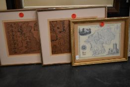 Two printed maps on copper of West Morland and similar