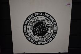 A local interest EK motor components advertising board