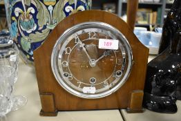 An art deco mantle clock by Bentimo having chime