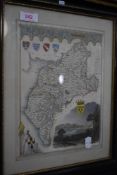A vintage map print for Cumberland