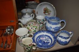 A selection of ceramics including Spode and Herron Cross pottery