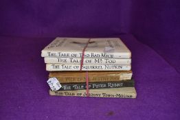 A selection of childrens literature by Beatrix Potter including Peter Rabbit and Mr Tod