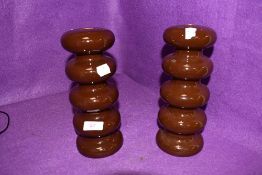 A pair of mid century lamp bases having Sheerlite Doulton stamped to base