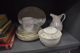 A porcelain part tea service possibly French unmarked