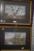 A pair of full colour prints