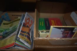 Two boxes of Railway Related Volumes and Magazines including British Stean Railways, Trainland, OS