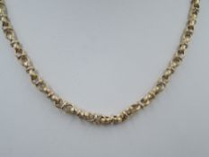 A 9ct gold fancy link chain, approx 20' & 10.5g