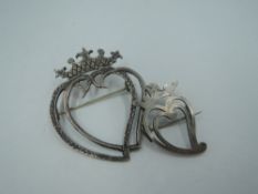 A Scottish silver Luckenbooth brooch of traditional design bearing mark for Celtic Arts Industry and