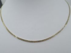 A 9ct gold flat curb chain, approx 18' & 4.9g