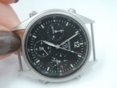 A military issue Seiko stainless steel quartz wrist watch model: 7A28-7120 having luminous baton
