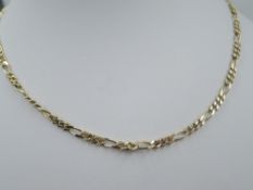 A 9ct gold figaro link chain, approx 20' & 14.8g