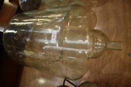 A vintage glass Fullwood milking parlour recording jar