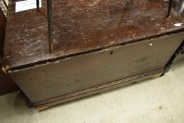 A 19th Century stained frame blanket box, dimensions approx 90 x 50 x 40cm, lid loose