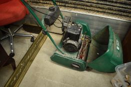A Suffolk Punch petrol cylinder lawnmower, model 14S