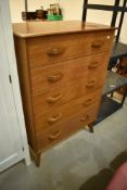 A vintage 5 drawer bedroom chest