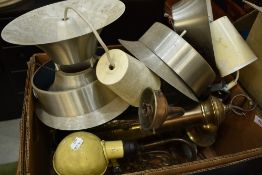 A box of assorted light fittings