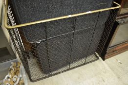 A late 19th or early 20th Century brass fire guard