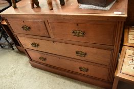 A Victorian mahogany bedroom chest of two over two drawers