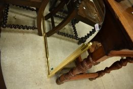 A vintage brass part framed mirror , width approx 95cm