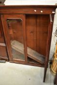 A Victorian mahogany bookcase top on later plinth, width approx. 103cm