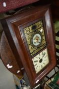 A 19th Century American wall clock, internally labelled Jerome and Co, New Haven