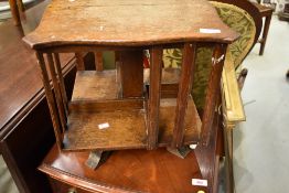 A late 19th or early 20th Century desktop revolving bookcase