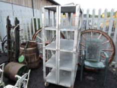 A metal plant or similar trolley