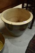 A modern glazed planter
