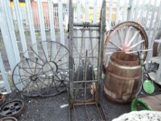 A vintage hay bail lift or truck