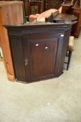 A 19th Century oak corner wall cupboard , height approx. 84cm