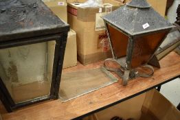 Two traditional lamp tops and a similar wall light fitting
