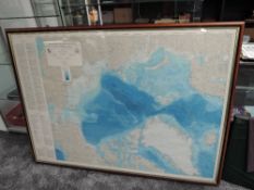 A Bathymetry framed map of the Artic Ocean, Naval Research Laboratory, Acoustics Division, US