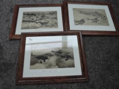Three 1930's framed black & white Photographs of Blackburn Ripon MK2 x2 one being a flight from