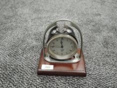 A 1940's Smith's Presentation Clock P333213 with Devon Coat of Arms and Devon Police Badges