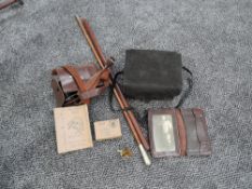 A collection of Militaria including a RAF Service Wallet belonging to SGT Howson? No 4 Squadron No 5