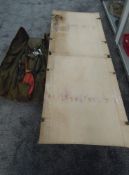 A Military Camp Bed and a Military Decontamination MKII Conversion Kit NBC Apparatus