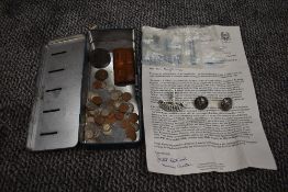 Two Silver Plated Officers Tunic Buttons worn by the 1st or 2nd Volunteer Battalion of the Border
