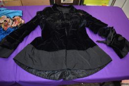 An interesting lot of antique items,including a ladies Victorian velvet jacket with beautiful