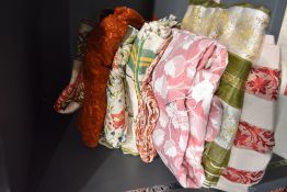 A selection of generously sized pieces of vintage fabric, suitable for upholstery and more.