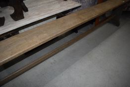A traditional Gothic style form, length approx. 264cm